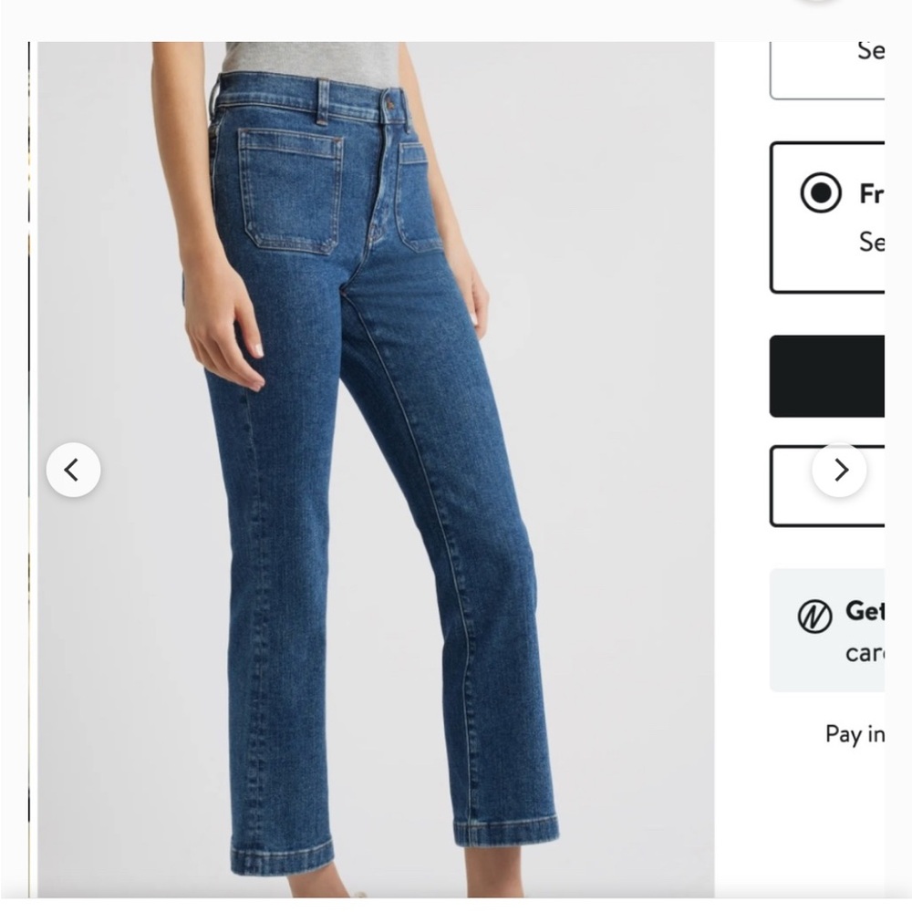Madewell Kick Out Patch Pocket Crop Jeans Size 28